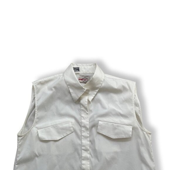 Prada white button down sleevless shirt size 44 - Picture 3 of 6